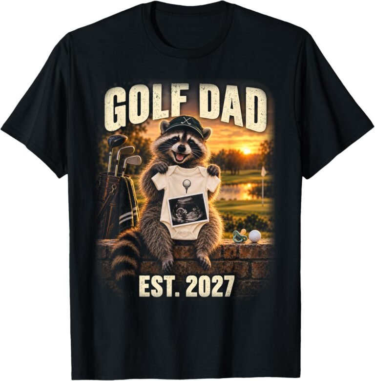 Golf Dad Est 2027 Pregnancy Announcement Shirt, Funny Golfer Tee, Golf Dad Reveal Gift design