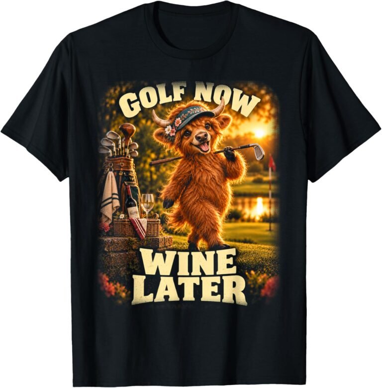 Golf Now Wine Later Shirt, Funny Golfer Women Tee, Ladies Golf Humor Gift design