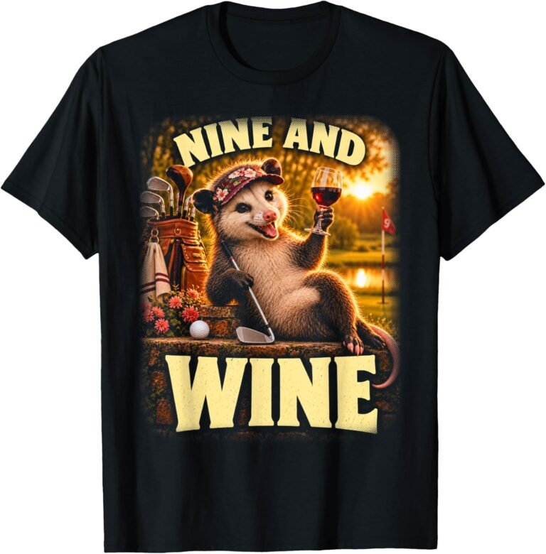Nine And Wine Golf Shirt, Funny Golfer Women Tee, Ladies Golf Humor Gift design