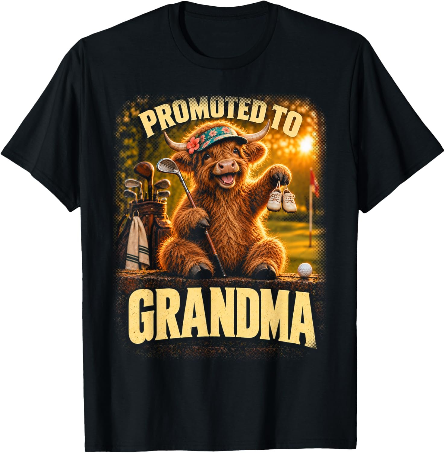 Promoted To Grandma Golf Announcement Shirt, Golfing Nana Tee, Golf Grandma Reveal Gift