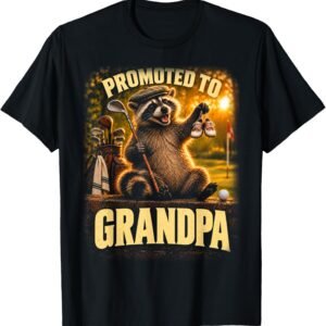 Promoted To Grandpa Golf Announcement Shirt, Golfing Papa Tee, Golf Grandpa Reveal Gift
