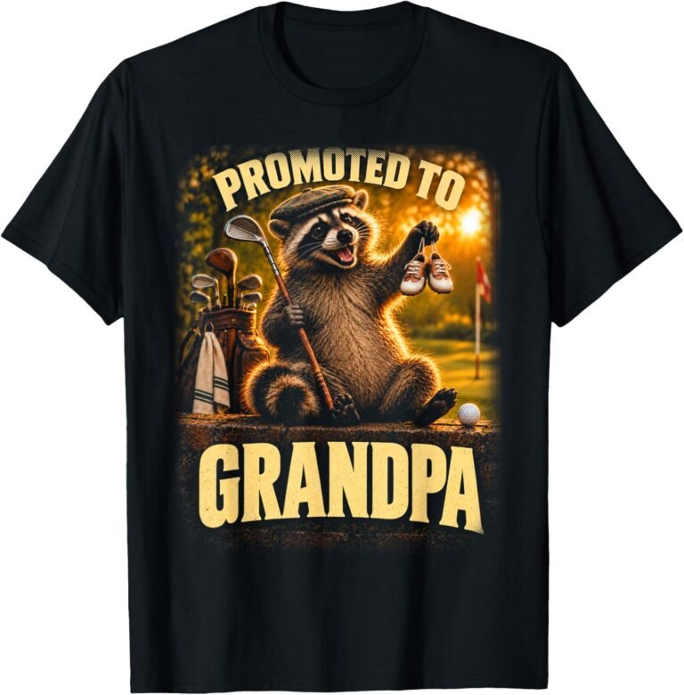 Promoted To Grandpa Golf Announcement Shirt, Golfing Papa Tee, Golf Grandpa Reveal Gift design