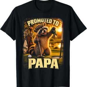 Promoted To Papa Golf Announcement Shirt, Golfing Grandpa Tee, Golf Papa Reveal Gift