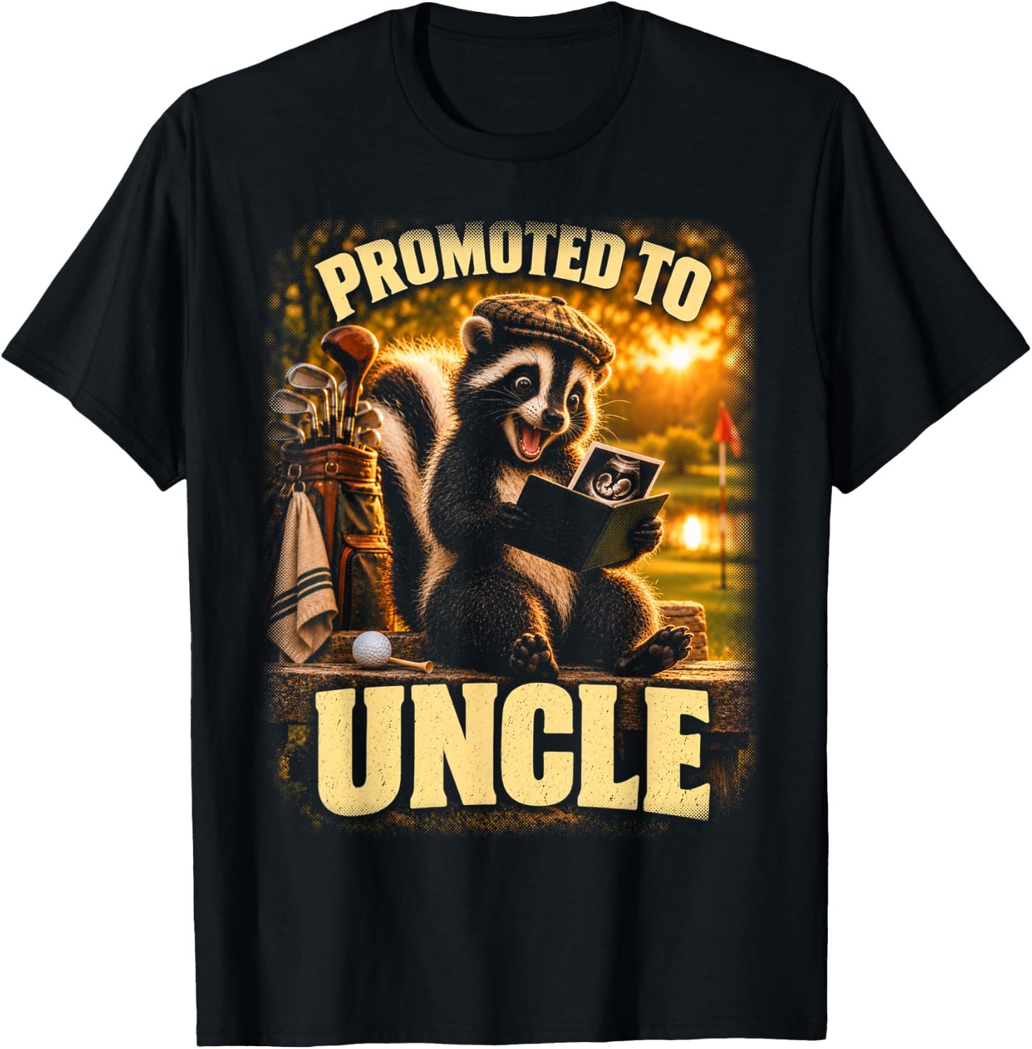 Promoted To Uncle Golf Announcement Shirt, Funny Golfer Tee, Golf Uncle Reveal Gift