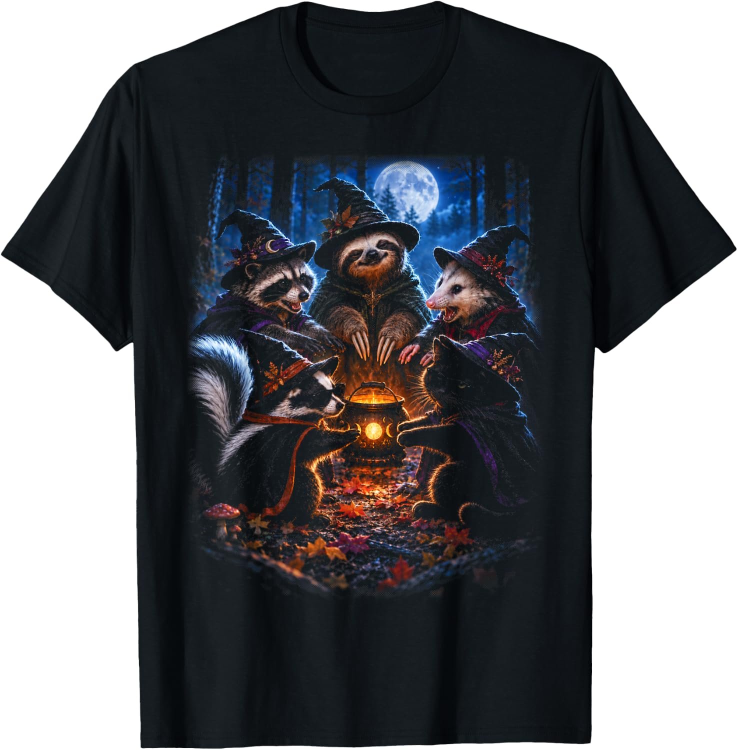 Witch Coven Shirt, Moonlit Halloween Tee
