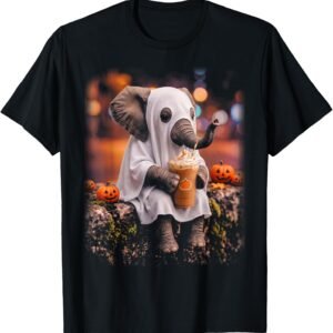 Elephant Ghost Halloween Shirt | Spooky Elephant Ghost Graphic Tee | Cute Halloween Costume Gift