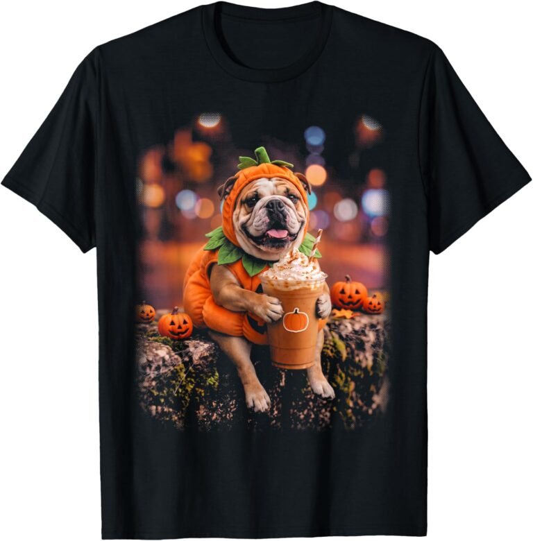 English Bulldog Halloween Shirt | Spooky English Bulldog Graphic Tee | Cute Halloween Costume Gift design