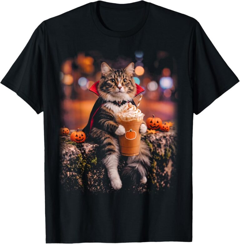Maine Coon Cat Halloween Shirt | Spooky Maine Coon Cat Graphic Tee | Cute Halloween Costume Gift design