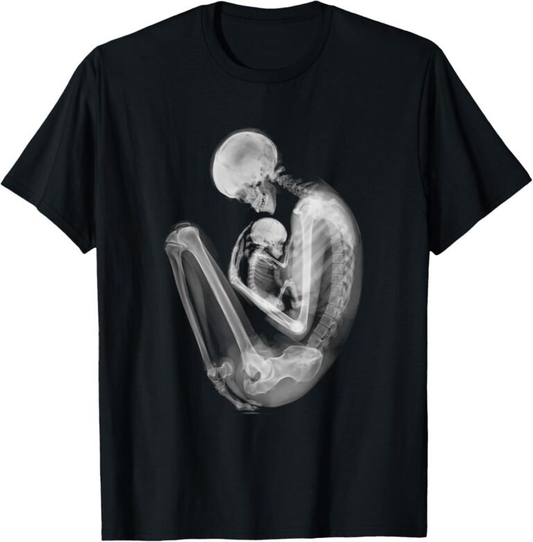 Momster Shirt, Skeleton Embrace X-Ray Mom and Baby Halloween Tee, Weirdcore Skeleton Mother Gift design