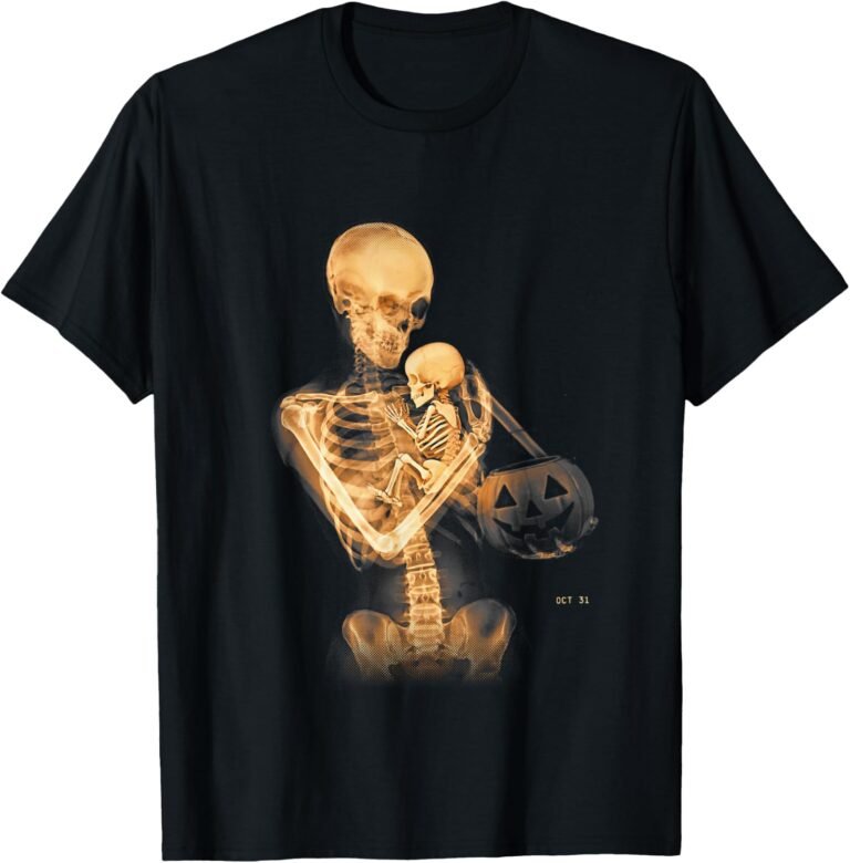 Momster Shirt, Skeleton Parent and Baby X-Ray Halloween Tee, Weirdcore Skeleton Mom Gift design