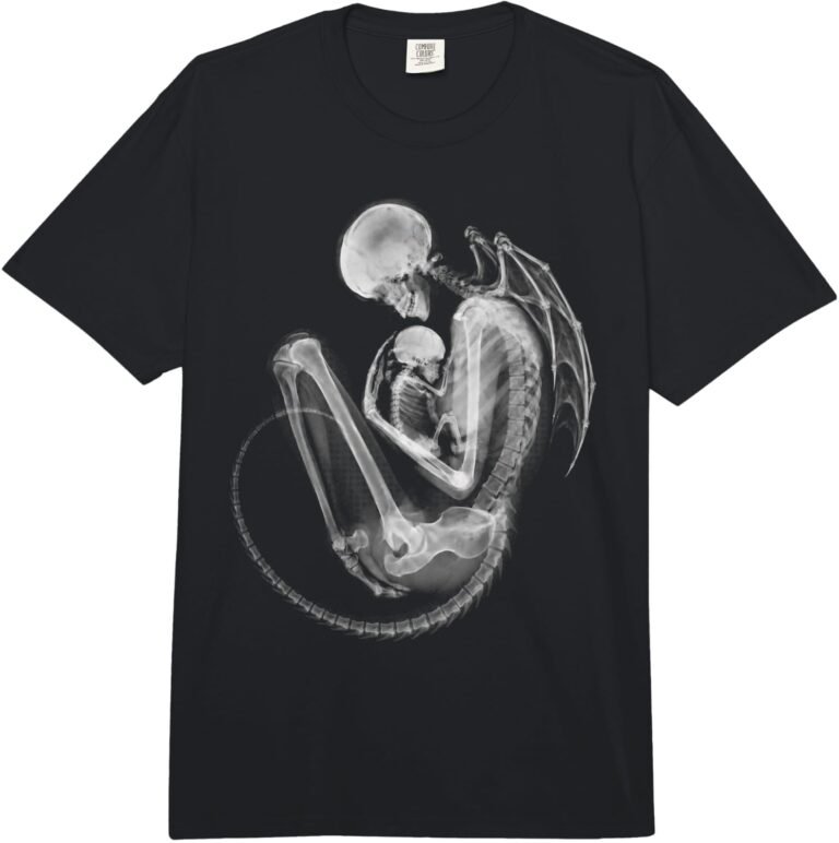 Momster Horned Skeleton Mom and Baby Halloween Tee