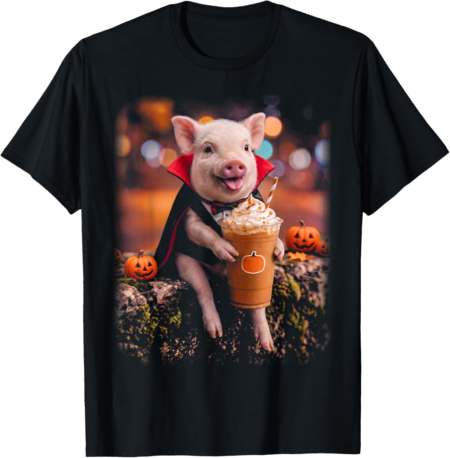 Vampire Pig Halloween Shirt | Spooky Vampire Pig Graphic Tee | Cute Halloween Costume Gift