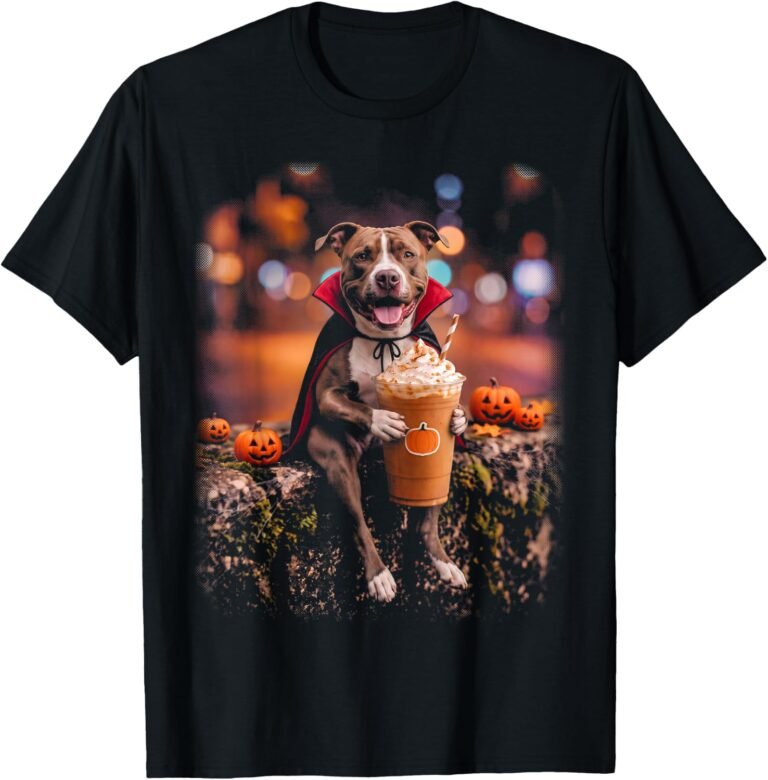Pitbull Halloween Shirt | Spooky Pitbull Graphic Tee | Cute Halloween Costume Gift design
