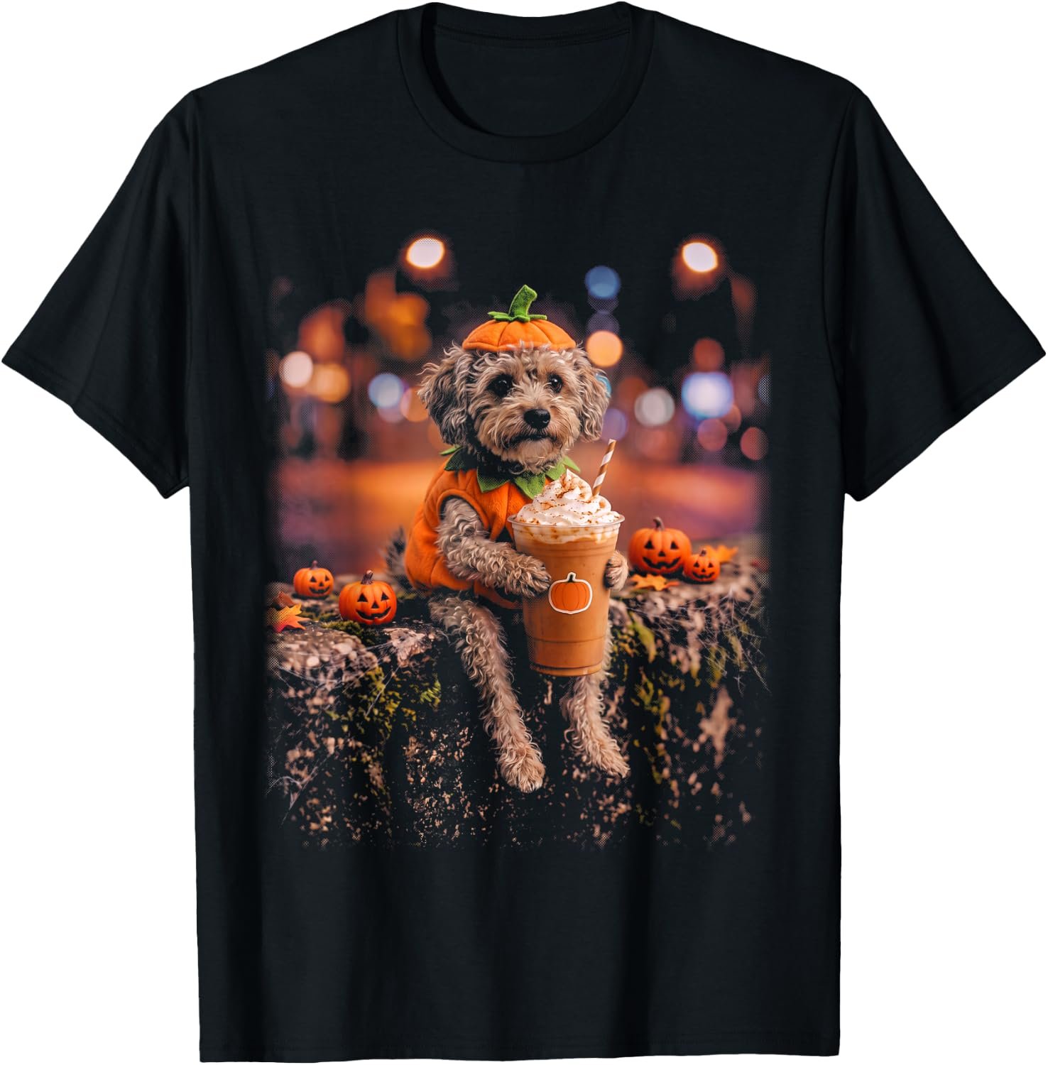 Poodle Mix Halloween Shirt | Spooky Poodle Mix Graphic Tee | Cute Halloween Costume Gift