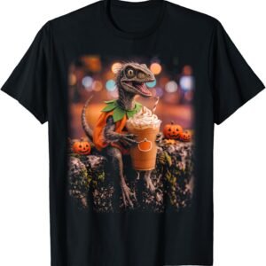 Raptor Dinosaur Halloween Shirt | Spooky Raptor Dinosaur Graphic Tee | Cute Halloween Costume Gift