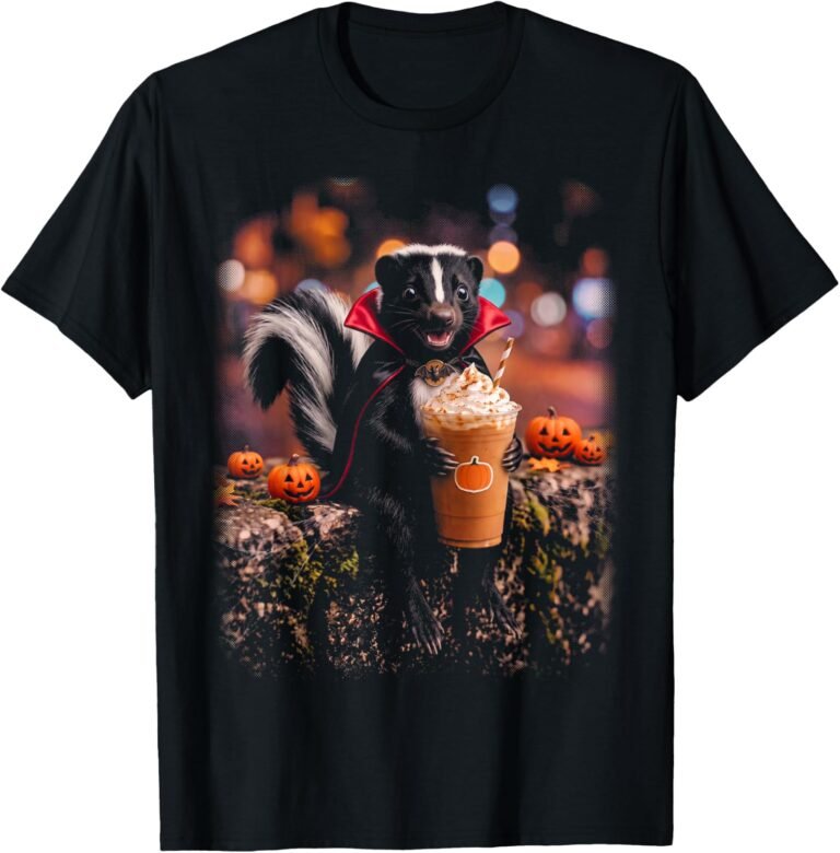 Skunk Costume Halloween Shirt | Spooky Skunk Costume Graphic Tee | Cute Halloween Costume Gift design