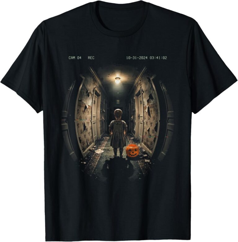 Weirdcore Shirt, Creepy Vintage Doll Hotel Hallway Halloween Tee, Liminal Horror Gift design