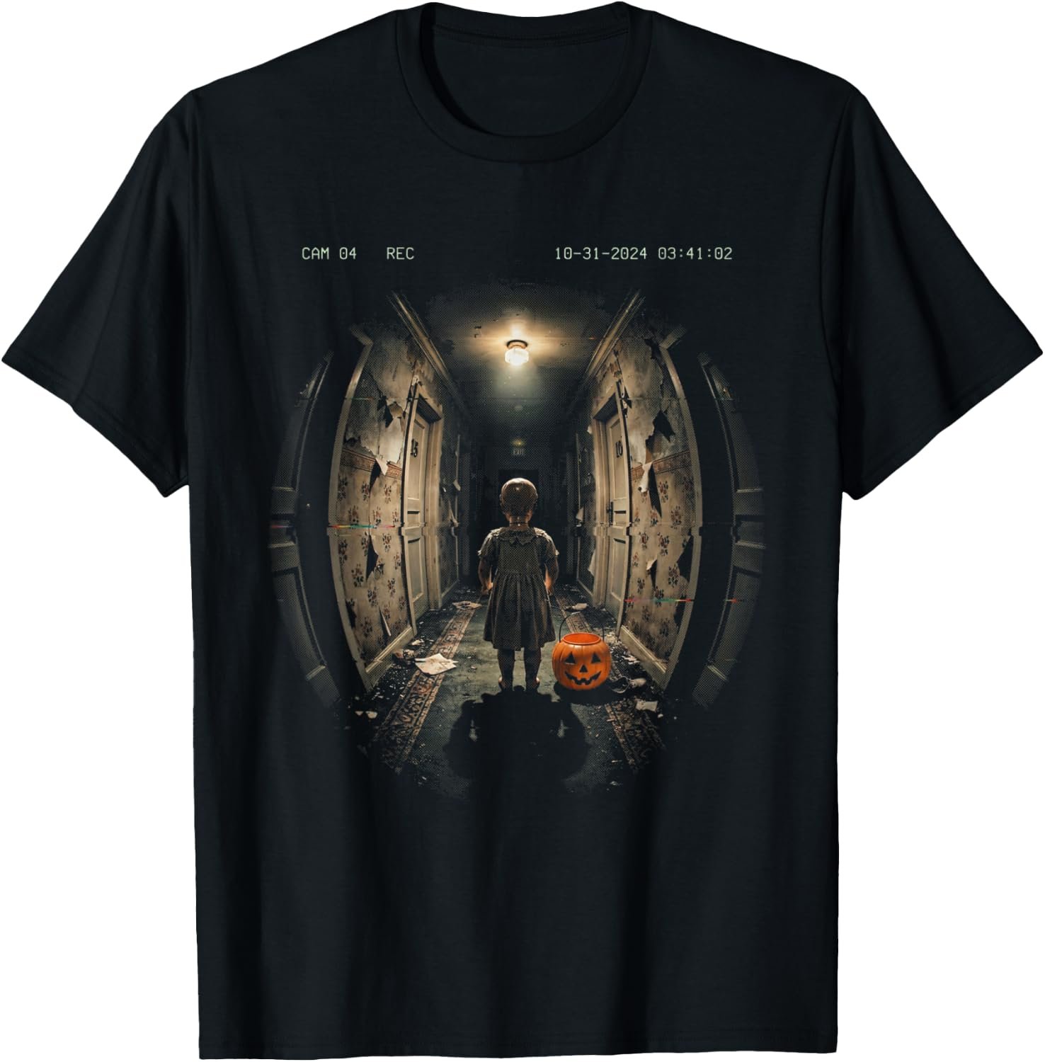 Weirdcore Shirt, Creepy Vintage Doll Hotel Hallway Halloween Tee, Liminal Horror Gift