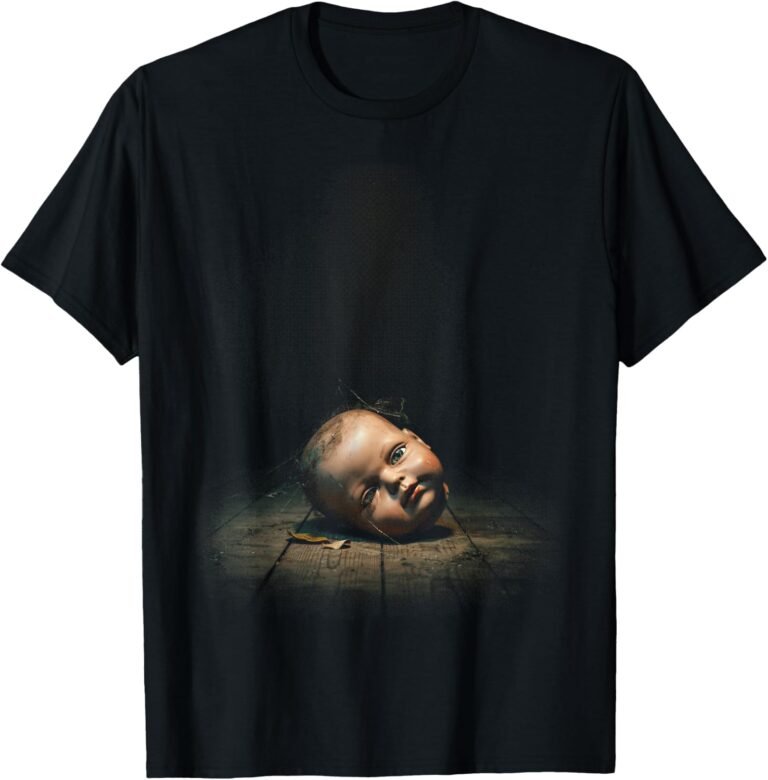 Weirdcore Shirt, Detached Vintage Doll Head Halloween Tee, Unsettling Horror Gift design