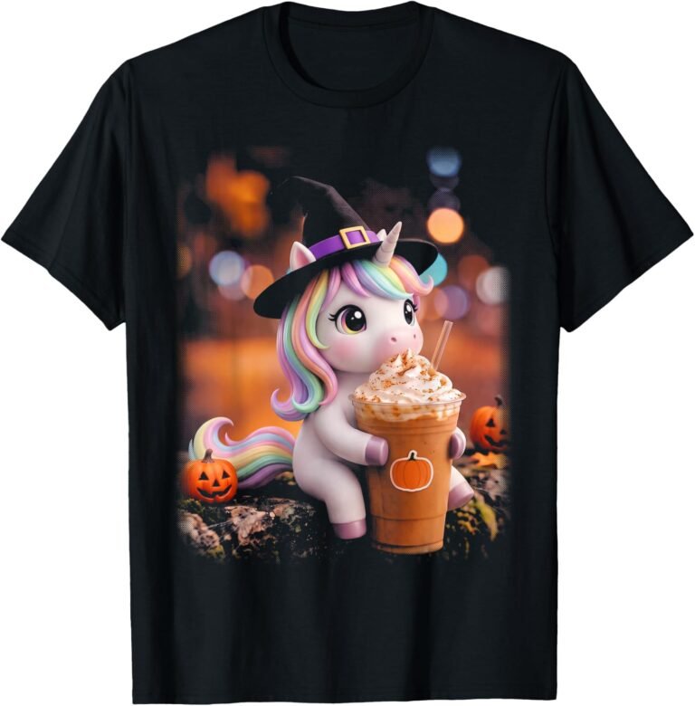 Unicorn Witch Halloween Shirt | Spooky Unicorn Witch Graphic Tee | Cute Halloween Costume Gift design