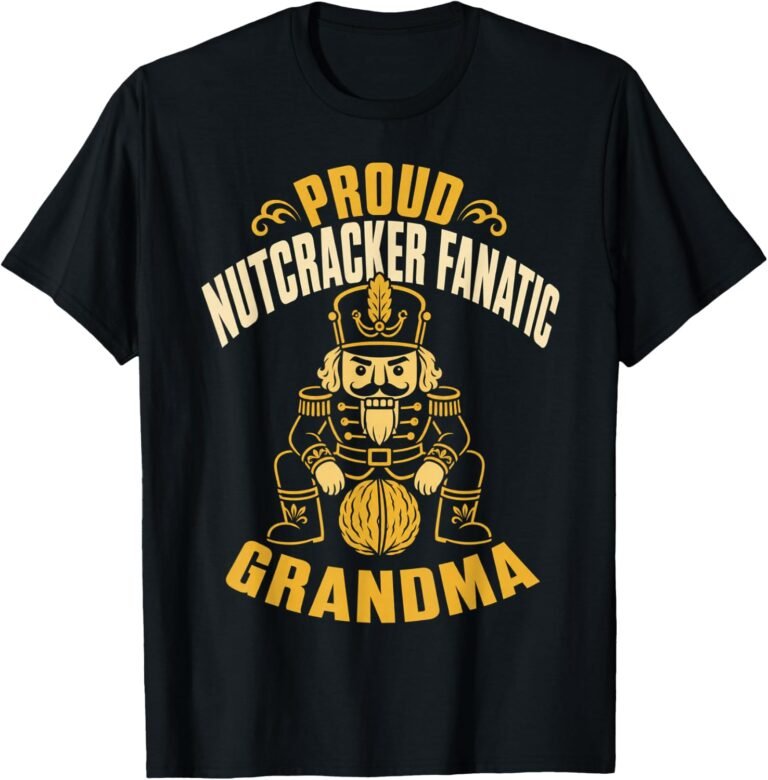 Proud Nutcracker Fanatic Grandma Shirt, Bold Amber Nutcracker Tee, Christmas Grandma Gift design