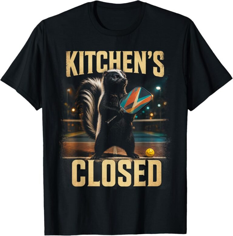 Kitchens Closed Skunk Shirt, Pickleball Paddle Shield Tee, Funny Pickleball Gift design