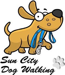 Mascot logo design for a dog walking business