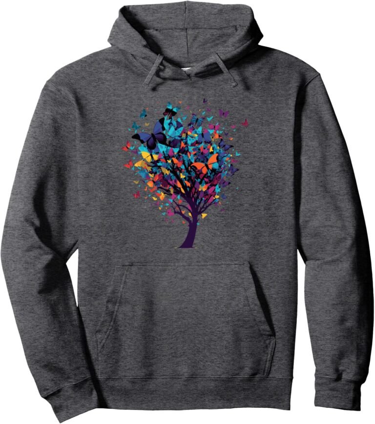 Butterfly Tree Hoodie, Colorful Lepidopterist Sweatshirt, Butterfly Lover Gift design