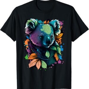 Colorful Koala Bear Shirt, Cute Wildlife Tee, Nature Lover Gift