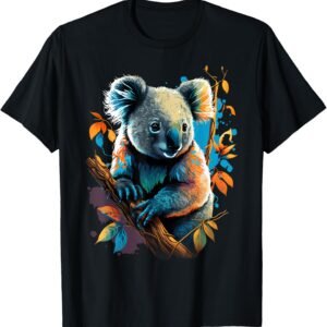 Colorful Koala Bear Shirt, Cute Wildlife Tee, Nature Lover Gift