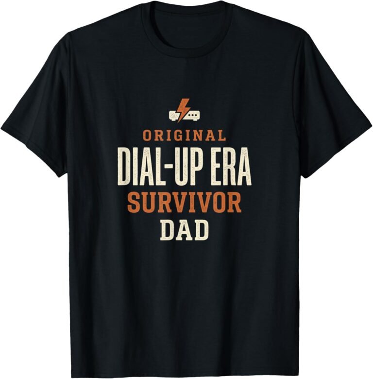 Dial Up Era Survivor Dad Shirt, Retro Modem Tee, Dad Gift design