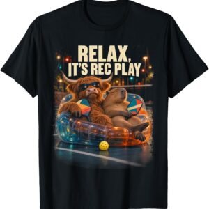 Highland Cow Pool Float Shirt, Funny Cow Tee, Wildlife Lover Gift