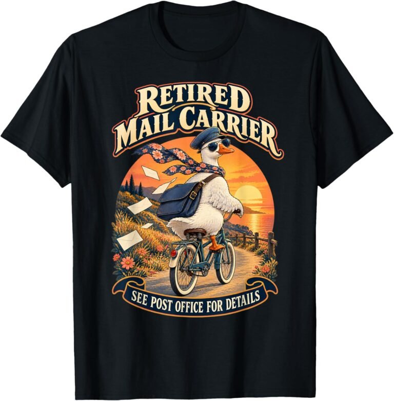 Retired Mail Carrier Shirt, See Post Office Goose Tee, Mail Carrier Retirement Gift design