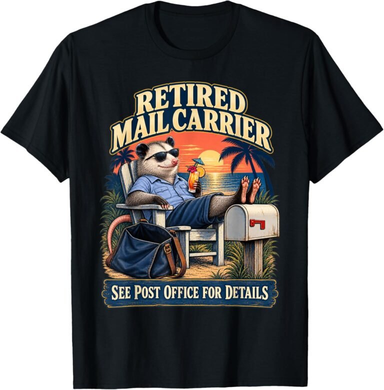 Retired Mail Carrier Shirt, See Post Office Opossum Tee, Mail Carrier Retirement Gift design