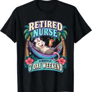 Retired Nurse Shirt, 7 Day Weekend Opossum Tee, Nurse Retirement Gift