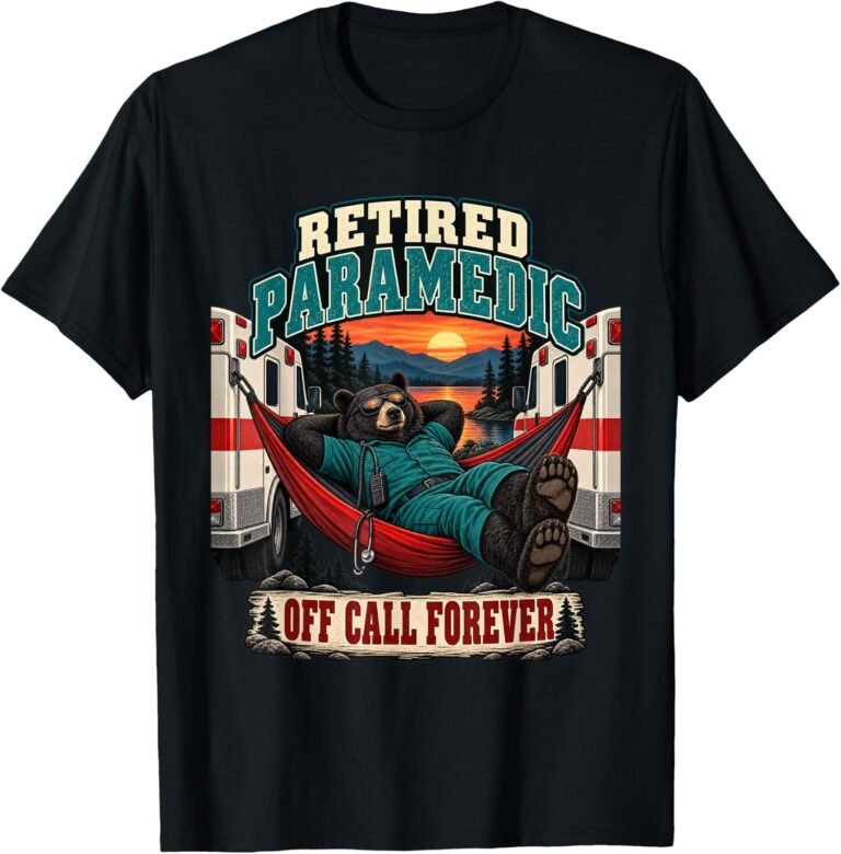 Retired Paramedic Shirt, Off Call Forever Bear EMS Tee, Paramedic Retirement Gift design