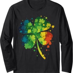 St Patrick's Day Shamrock Shirt, Colorful Clover Tee, Lucky Irish Gift