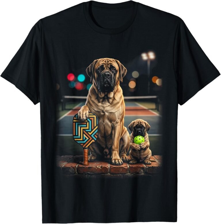 Mastiff Pickleball Duo Shirt, Puppy Paddle Pair Tee, Dog Lover Gift design