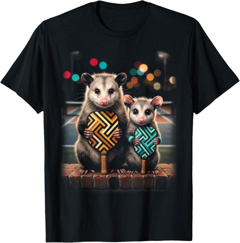 Mother Daughter Opossum Pickleball Shirt, Matching Duo Tee, Pickleball Family Gift design