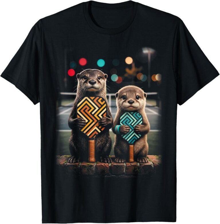Mother Daughter Otter Pickleball Shirt, Matching Duo Tee, Otter Lover Gift design