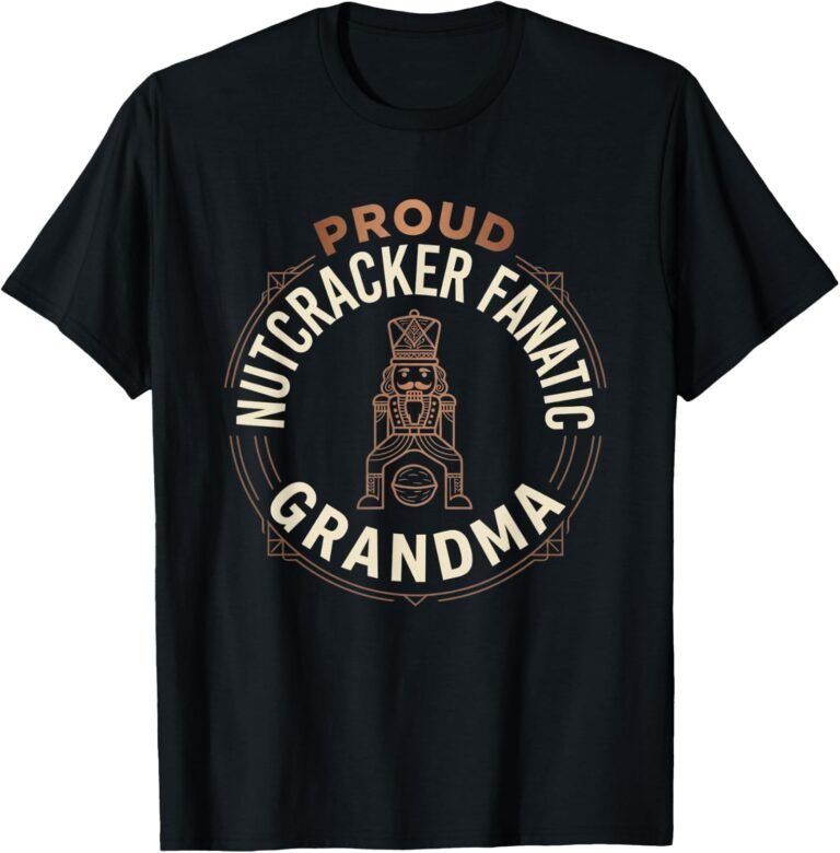 Nutcracker Fanatic Grandma Shirt, Arched Badge Art Tee, Christmas Grandma Gift design