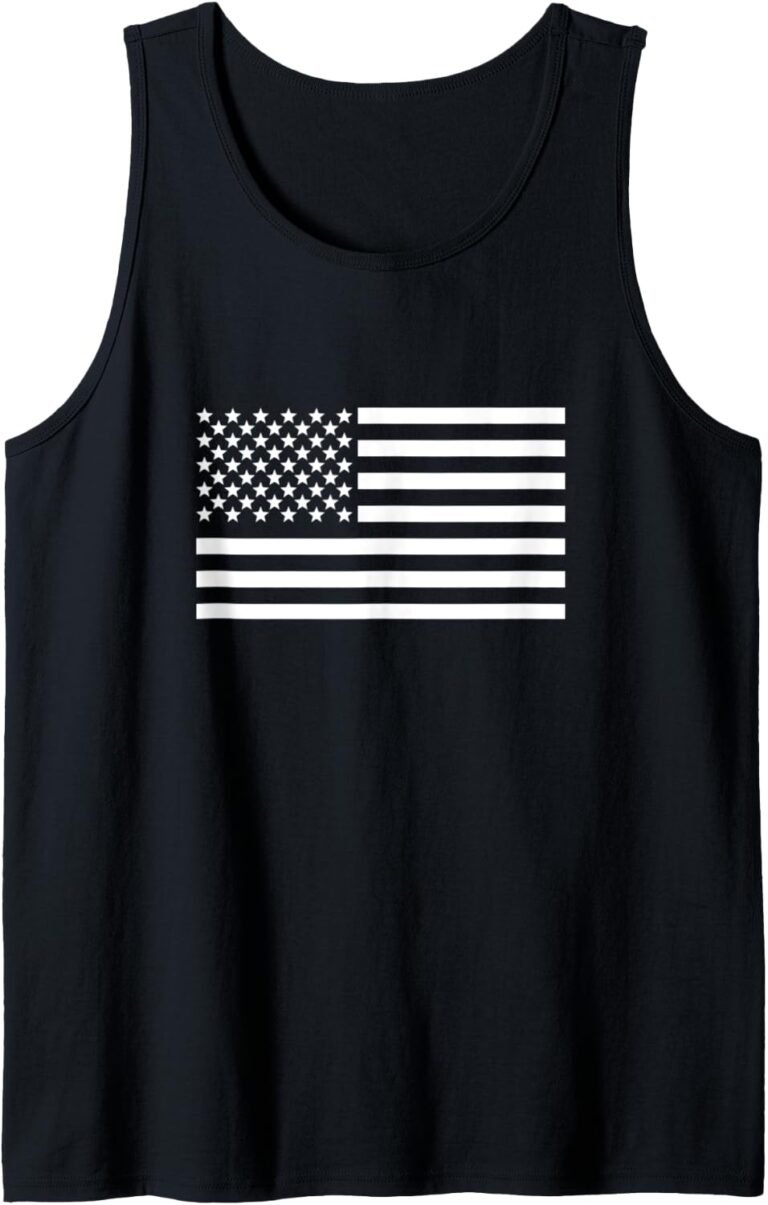 White American Flag Tank Top, Classic Flag Tee, 4th of July Gift design