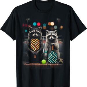 Raccoon Parent & Kid Pickleball Shirt, Matching Family Duo Tee, Pickleball Gift