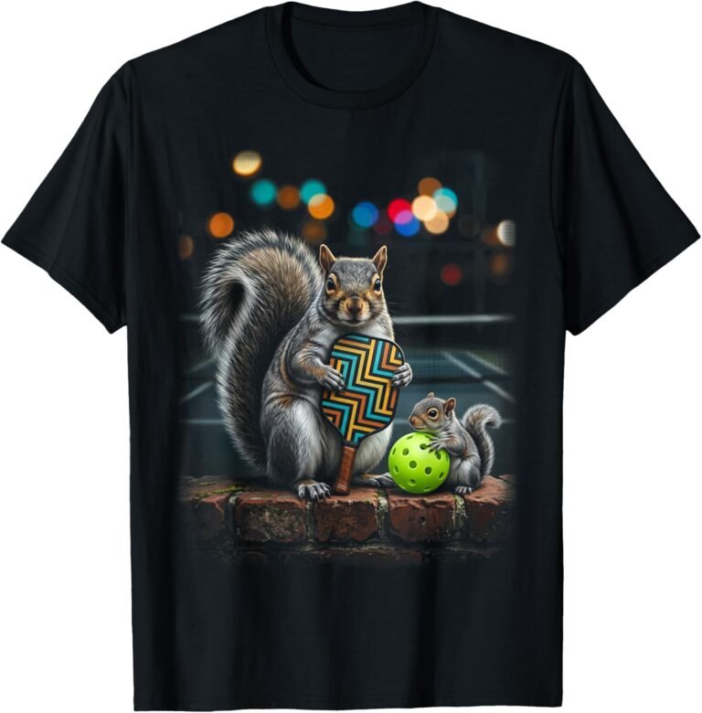 Squirrel Family Pickleball Shirt, Matching Outfit Tee, Squirrel Lover Gift design