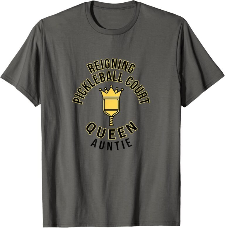 Reigning Pickleball Court Queen Auntie Crown Paddle design