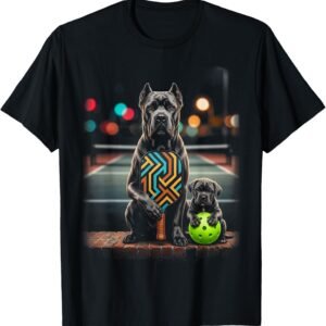 Cane Corso Pickleball Paddle Puppy Duo Dog Lover Art